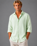 Chemise Texturée Homme Manches Longues