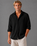 Chemise Texturée Homme Manches Longues